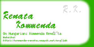 renata kommenda business card